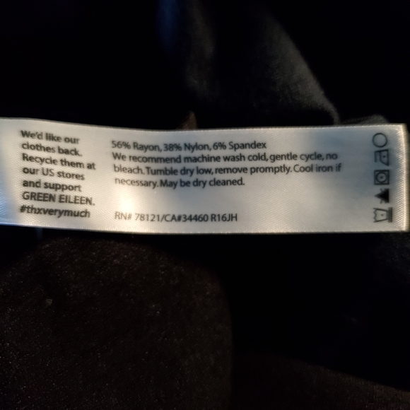 Eileen Fisher Black Pull On Pants Small NWOT - Picture 16 of 16